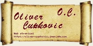 Oliver Čupković vizit kartica